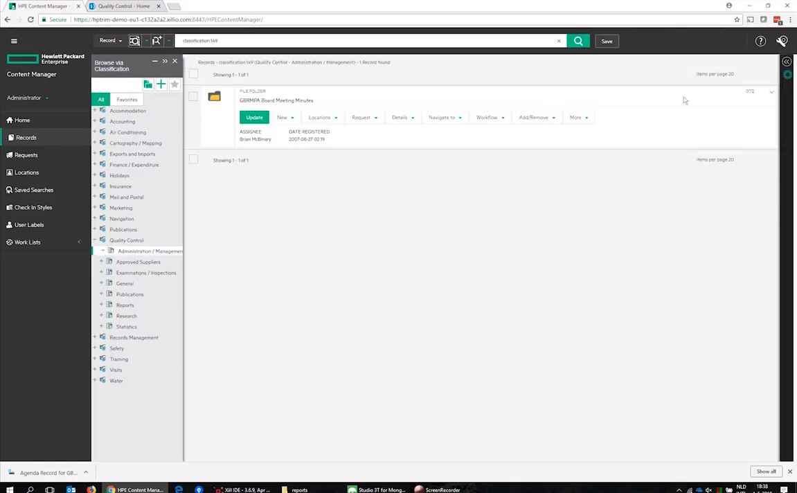 Easy content and data migration from legacy HP TRIM